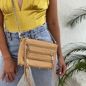 Rebecca Minkoff Light Taupe Zipper Cross Body Bag